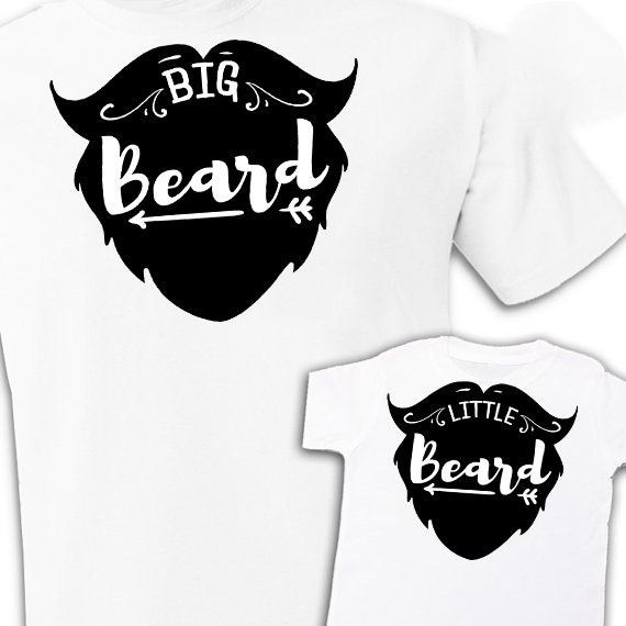 Fathers day shirts Big Beard Little Beard Daddy and Me matching set boys new baby future dad gift for him Personalized tshirt bodysuit Il_570xn
