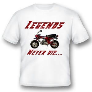 Legends never die rood, zwart of wit T-shirt