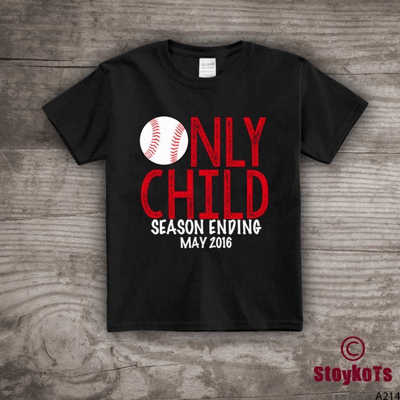 Baseball t-shirt, Only Child season ending, personalized girls tshirt pregnancy announcement, boys shirt, new baby, future baby, gift a214 Il_570xn