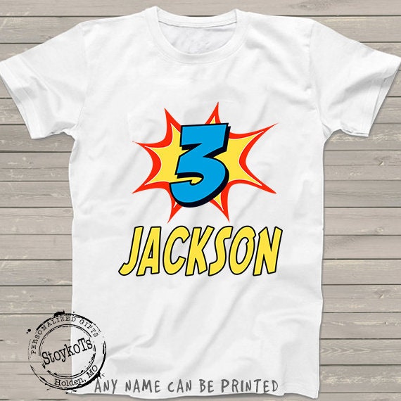 personalized superhero birthday shirts