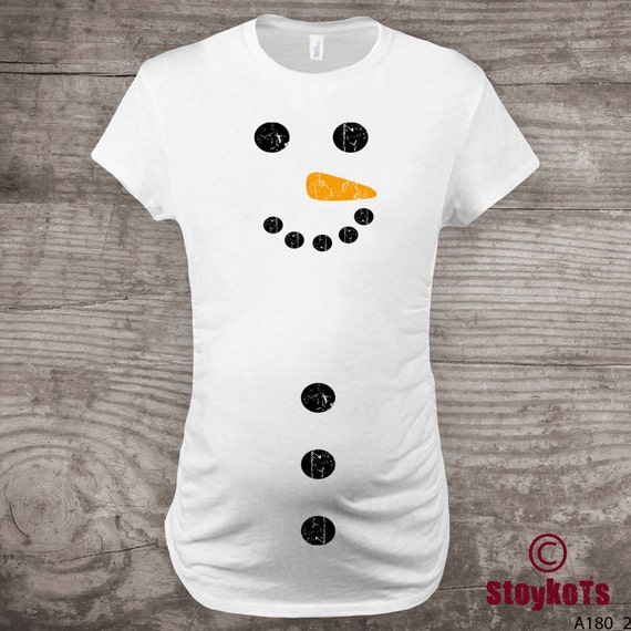 Youth Medium Big Rig Tees Snowman T-Shirt