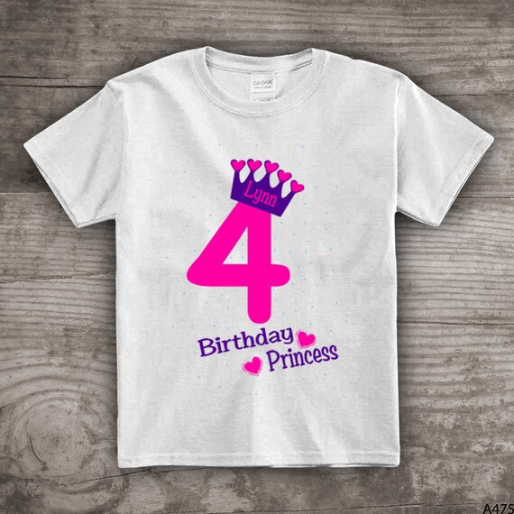 princess 4th birthday clothing