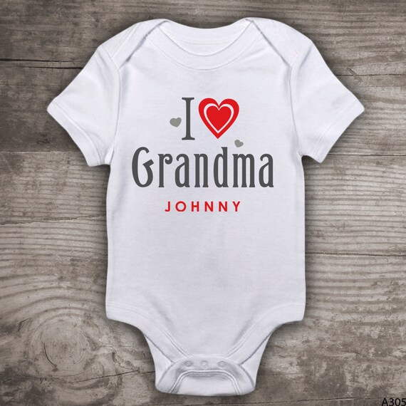 I Love Grandma shirt, gift from kids, gift for grandparents Il_570xn