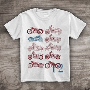 Motorcycle t-shirt, Personalized Motocross, motorcycle rider Birthday gift for him, vintage cycle personalized shirt -a 486
