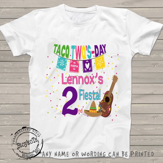 Kids 2 Dos Cumpleanos 2nd Birthday Party Taco Twosday Shirt Kids 2 Dos Cumpleanos 2nd Birthday Party Taco Twosday Shirt