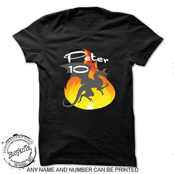 Gamer Shirt, Flying dragon slayer birthday shirt for kids, personalized, dragons tshirt, 10th birthday, any birthday, shirts for boys, girls Il_570xn