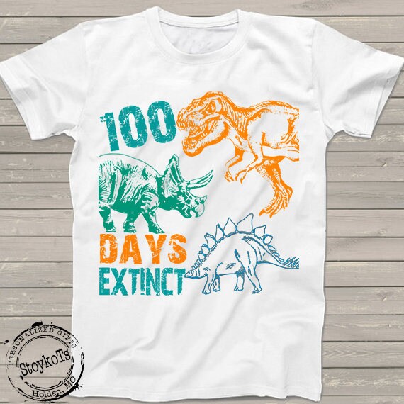100 Days of School Shirt Dino Tshirt 