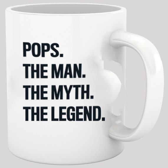 Fathers Day gift coffee mug Pops the man funny Coffee cup ideas for dads, grandfathers, under 20, Mug, Birthday Personalized cup for him Il_570xn