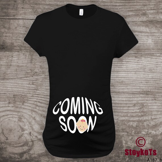 T Shirt Pregnancy Announcement Baby Girl Shower T Shirt Pregnancy Announcement Baby Girl Shower Gift For Her Holiday Ideas Family Shirts A187b