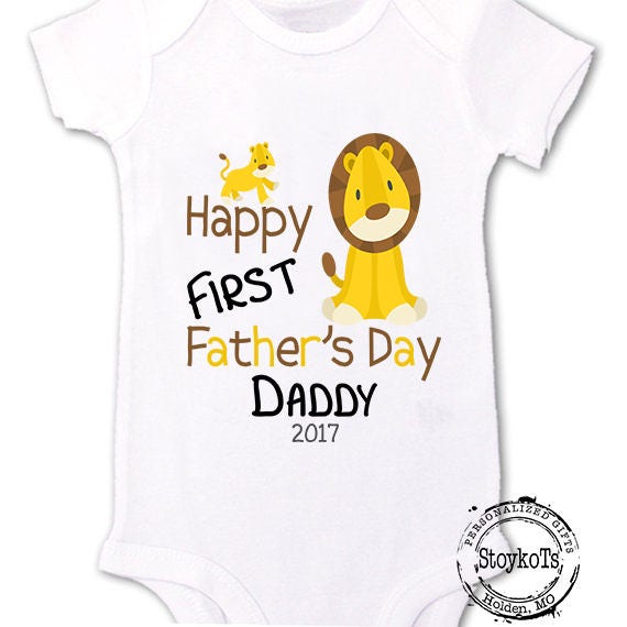 Happy First Fathers Day shirt gift from son daughter baby ...
