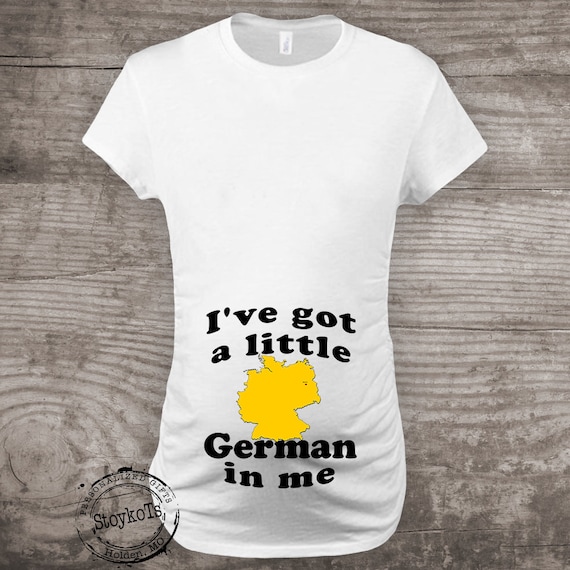Maternity shirt german baby tshirt Pregnancy Announcement new baby I've got a Little German in me Il_570xn