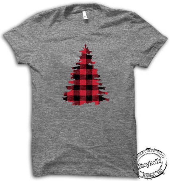 Christmas shirt, red check Christmas tree Il_570xn