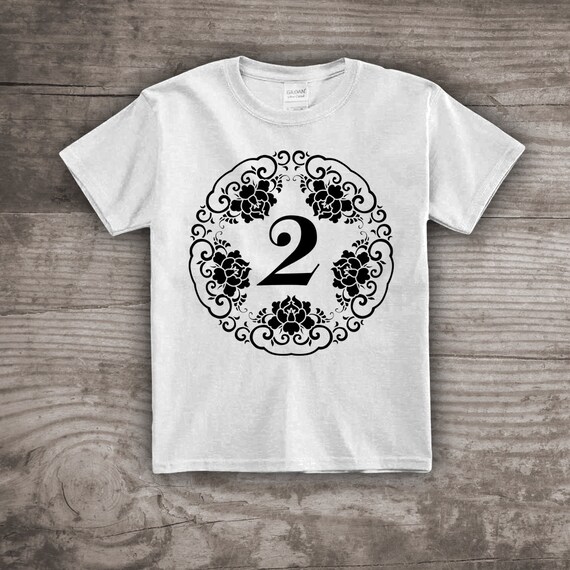 2nd Birthday Boho Flower T Shirt Personalized Tops Tees Tshirts