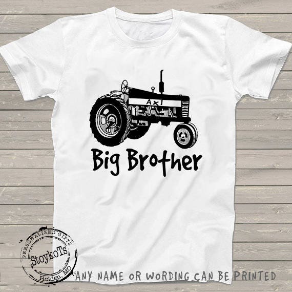 Tractor shirt for kids, Big Brother Pregnancy Announcement Personalized shirts boys girls t-shirts youth, new baby farming t- shirt Il_570xn