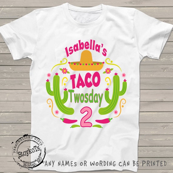Kids 2 Dos Cumpleanos 2nd Birthday Party Taco Twosday Shirt Kids 2 Dos Cumpleanos 2nd Birthday Party Taco Twosday Shirt