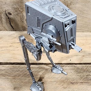 Fun for all &quot; Snap-Fit 3D Printed AT-ST Walker model kit from the movies star wars. roughly 5 inches tall. Not assembled