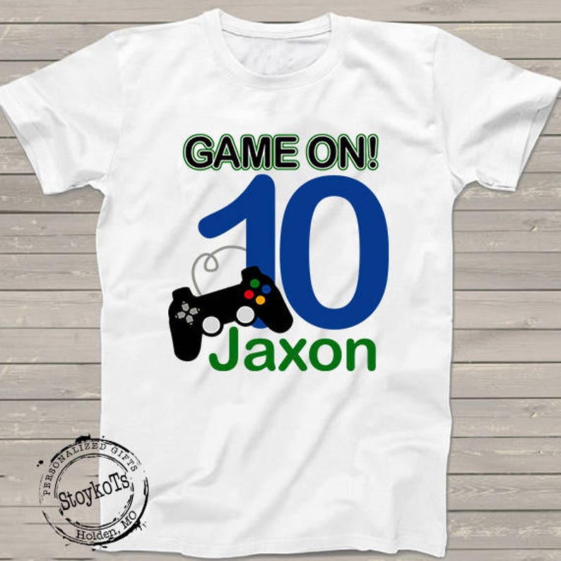 Game On shirt, 10th Birthday image 1