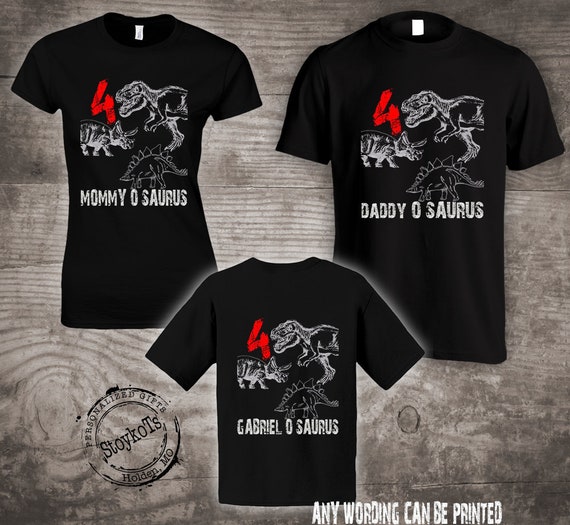 matching family dinosaur shirts