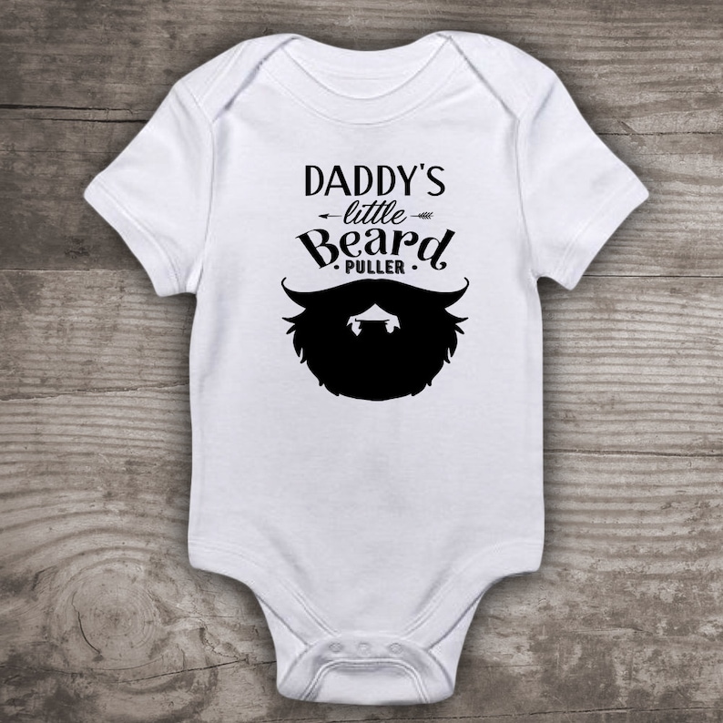 Beard shirt for boys new baby Daddy and me Personalized gift Little Beard Puller funny tshirt bodysuit shirt gift ideas