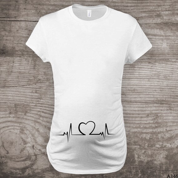 Heartbeat shirt new baby announcement Il_570xn