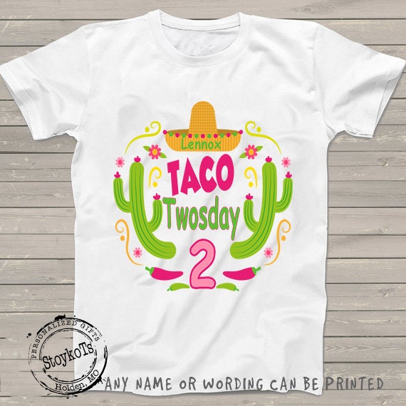 Kids 2 Dos Cumpleanos 2nd Birthday Party Taco Twosday Shirt Kids 2 Dos Cumpleanos 2nd Birthday Party Taco Twosday Shirt