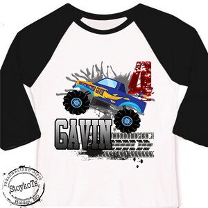 Monster Truck Birthday shirt, kids birthday shirt