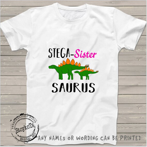 Stegosaurus dinosaur shirt, big sister shirt Il_570xn