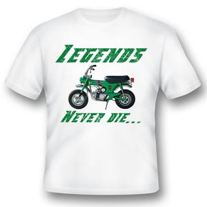 Legends never die groen zwart of wit T-shirt