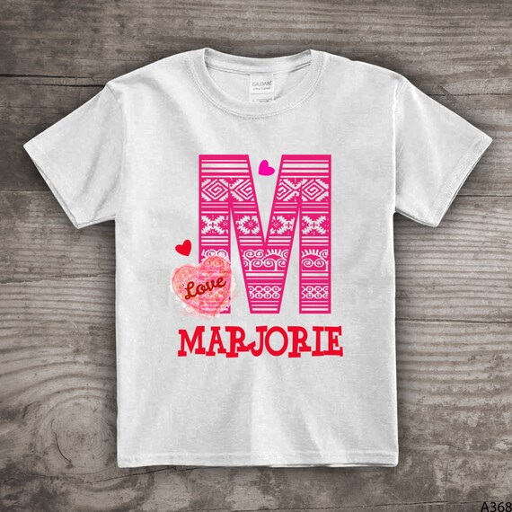 Personalized Valentines Day t-shirt gift for kids family photo shirts valentines gifts for kids & babies baby love hearts t-shirts - a368 Il_570xn