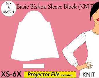 Women’s Basic Bishop Sleeve Pattern, size XS-6X, bishop sleeve dress pattern, bishop sleeve dress pdf, bishop dress , bishop sleeve pdf