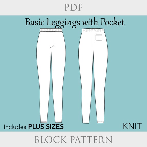 Women's Leggings Block PDF Sewing Pattern Size XS 6X Plus Size Leggings,  Maternity Sewing Pattern, Pants Pattern, Leggings Sewing Pattern -   Canada