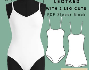 Wykrój na trykot do stroju kąpielowego damskiego: Body Sloper Block (XS–6X) (wykrój w formacie PDF)