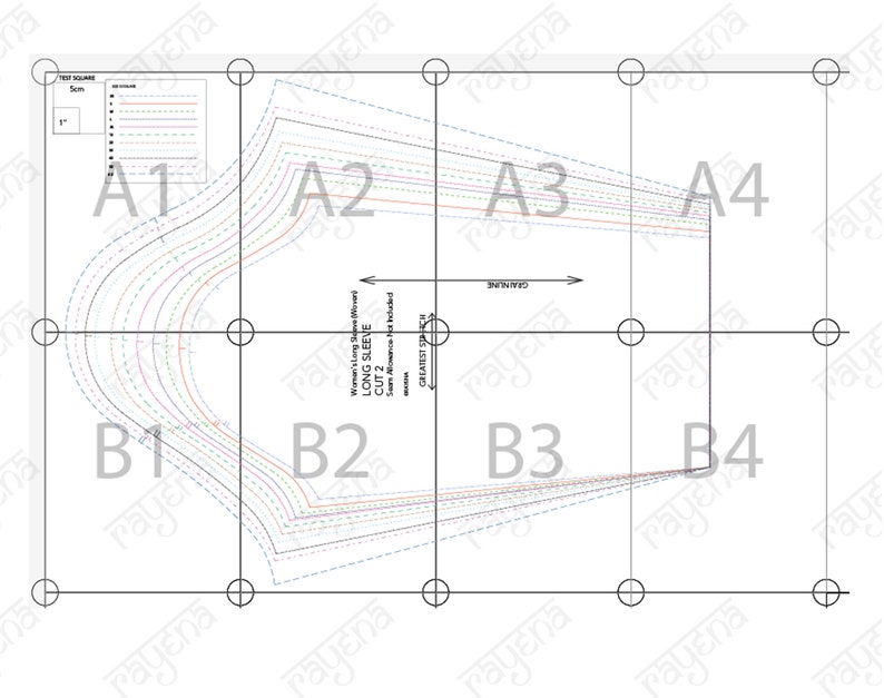 Basic Woven Long Sleeve Pattern, size XS-6X, long sleeve pattern, basic sleeve pdf, sleeve pattern pdf, long sleeve, sleeve pattern pdf image 9