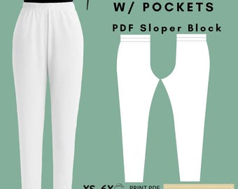 Women's Leggings Sewing Pattern: Stretchy Pants (XS–6X) (PDF Pattern)