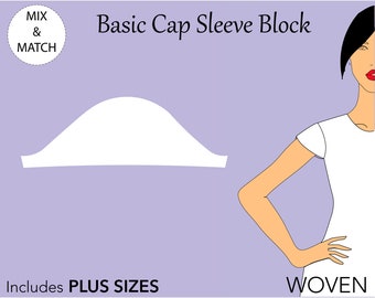 Women’s Basic Cap Sleeve Pattern, cap sleeve pattern, cap sleeve dress pdf, cap sleeve blouse pdf, cap sleeve top pdf, women sleeve pattern
