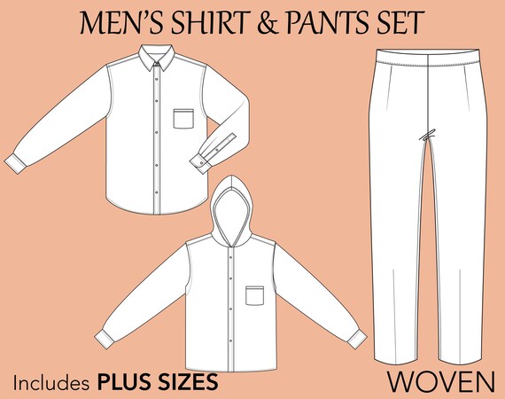 Pants Pattern Set Shirt Pattern Pdf 