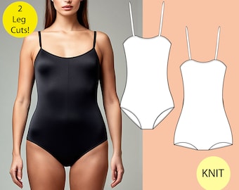 Shapewear Leotard Sewing Pattern: One-Piece Swimsuit, Bodysuit (XS-6X) (PDF Pattern)