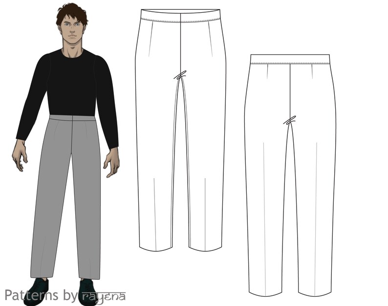 Men's Woven Sloper Pattern Set Shirt Pattern Pdf Trouser - Etsy