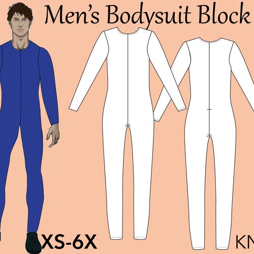 Men's Bodysuit Sewing Pattern Pdf Dance Leotard Catsuit - Etsy