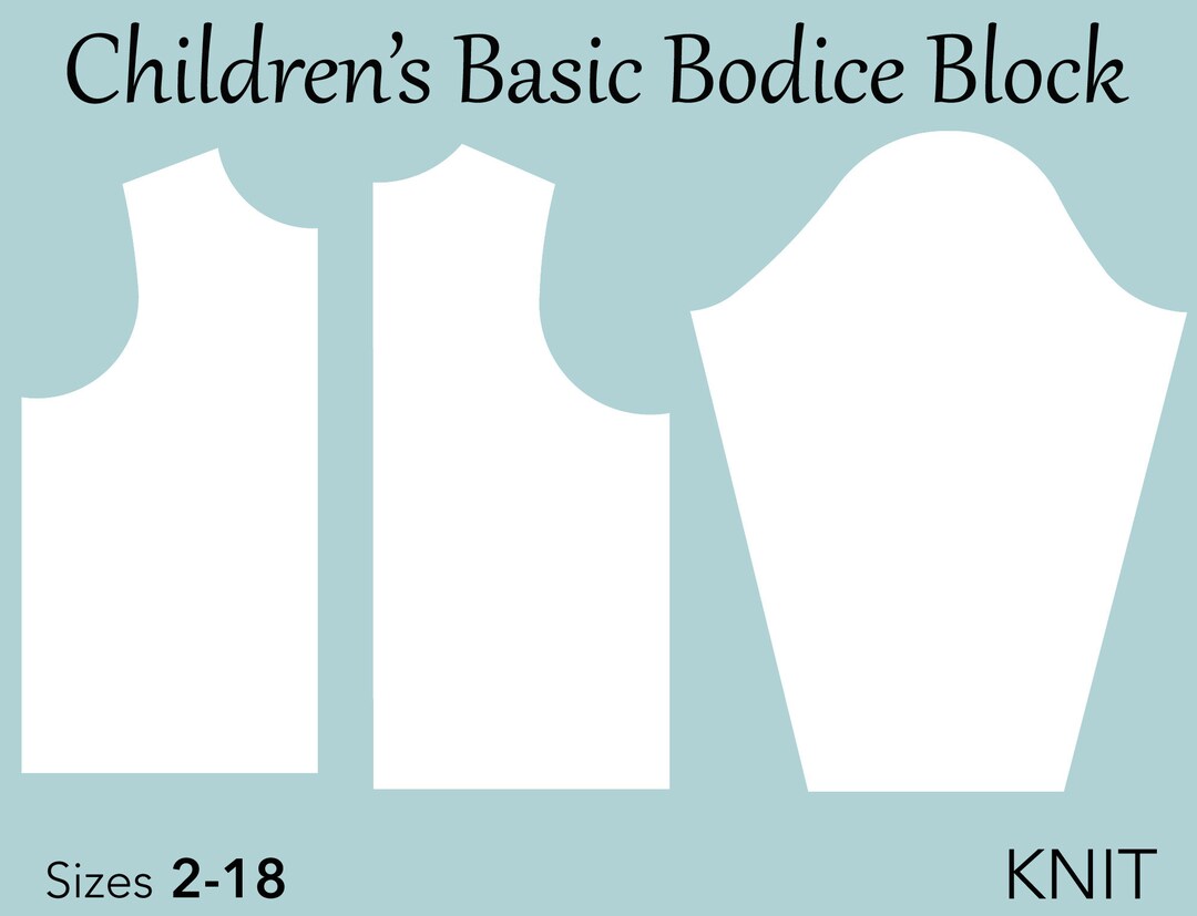 Children's Bodice PDF Pattern Sizes 2-18 Children Tshirt - Etsy