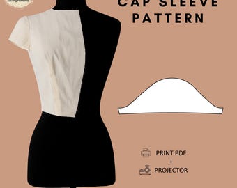 Cap Sleeve Sewing Pattern: Add-on for Woven (XS–6X) (PDF Pattern)