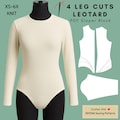 Women’s Leotard Sewing Pattern • Knit Bodysuit Block • XS–6X • Projector + PDF (A0/Letter/A4)
