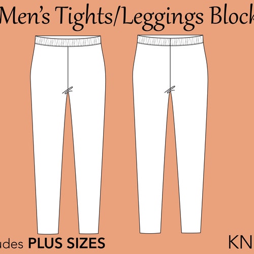 Men's Basic Tights Leggings Block Men Leggings Pattern - Etsy