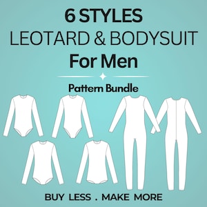Patrón de costura para mono y leotardo de hombre: disfraz de cosplay, mono (XS-6X) (patrón PDF)