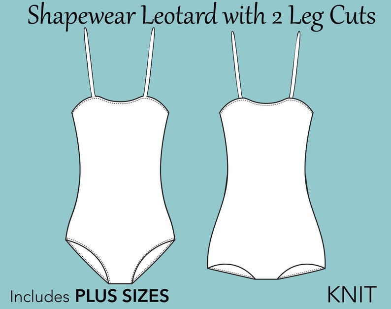 Shapewear Leotard PDF Pattern XS6X Tank Bodysuit Pattern Etsy