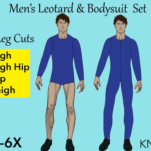 Men's Leotard PDF Sewing Pattern XS-6X Men Swimsuit - Etsy