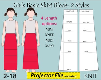 Buy Girls A-line Skirt Sewing Pattern: Beginner-friendly (PDF