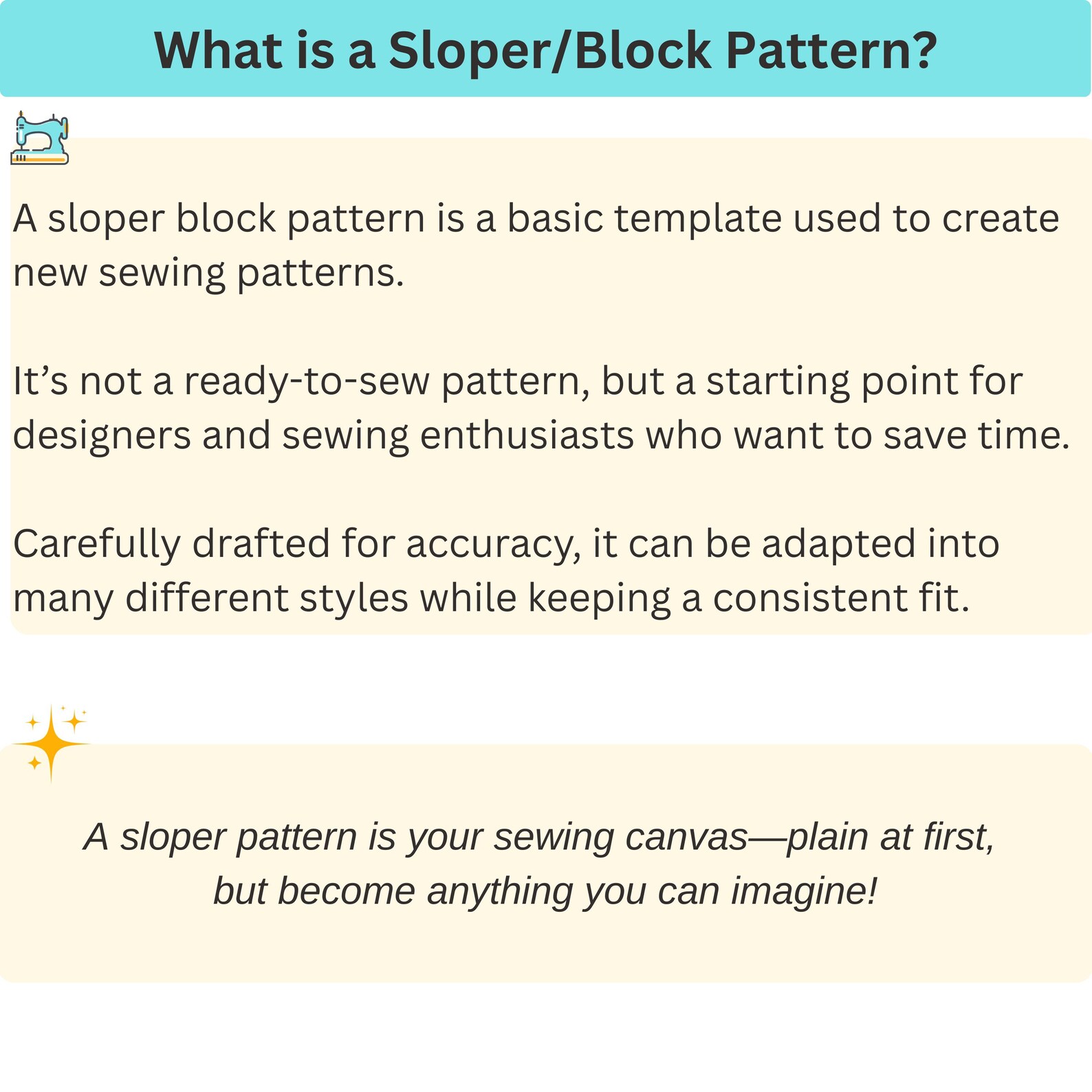 Women's Basic Bodice Sewing Pattern: Knit Sloper Block (XS–6X) (PDF ...