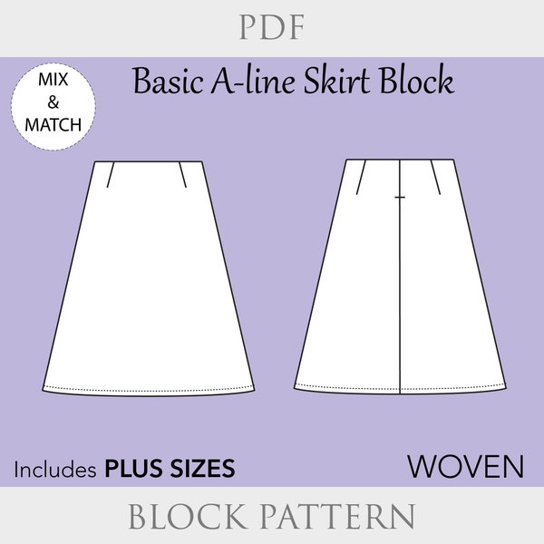 A Line Skirt Pattern - Etsy