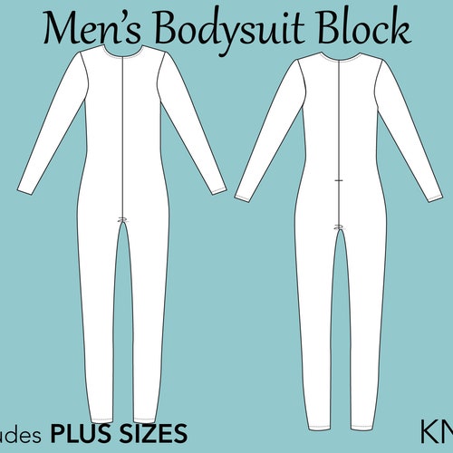Men's Bodysuit PDF Block Sewing Pattern XS6X Bodysuit Etsy